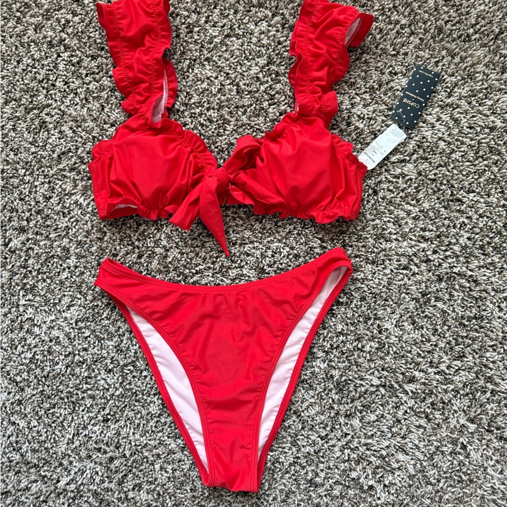 NWT Cupshe Vibrant Red Bikini